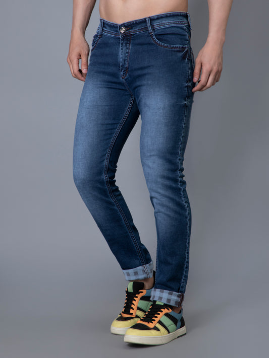 Reverse Checks Sky Jeans